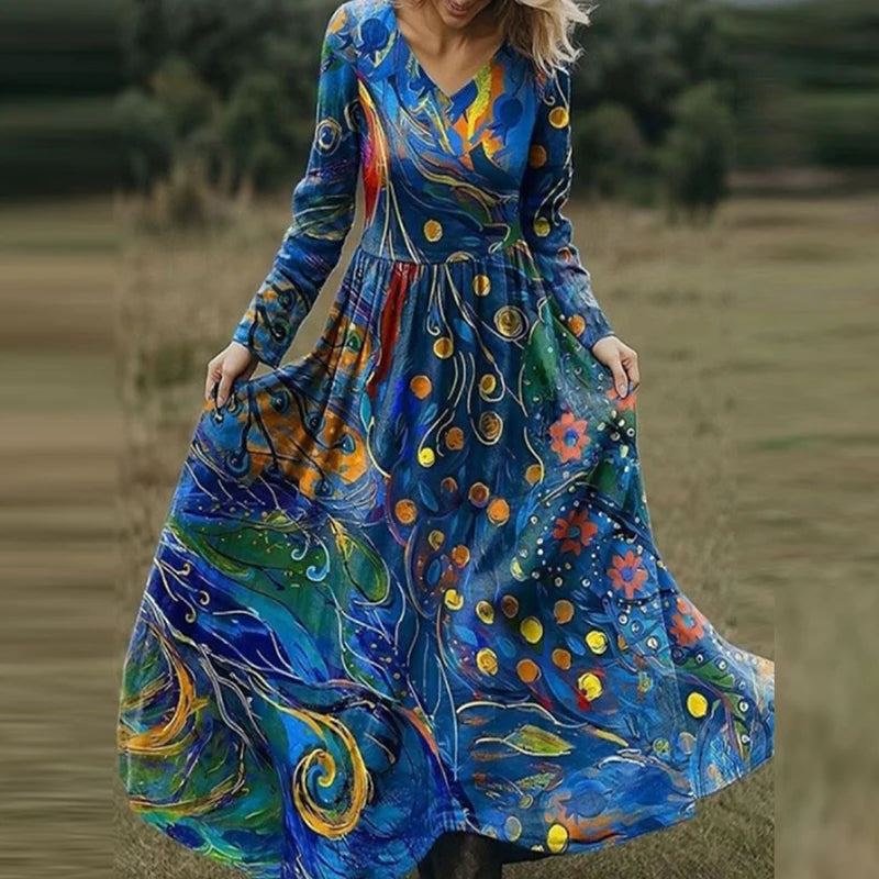Robe Bohème Plissée Élégante