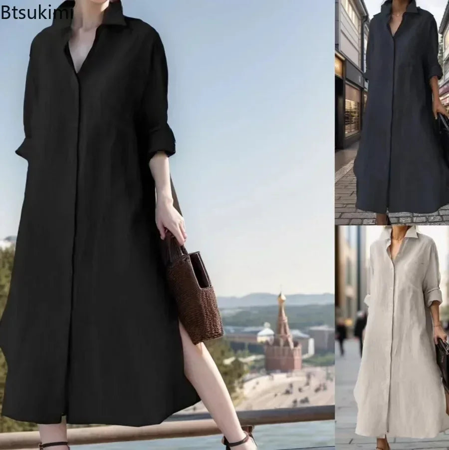 Robe Longue Coton Lin