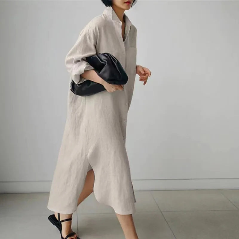 Robe Longue Coton Lin
