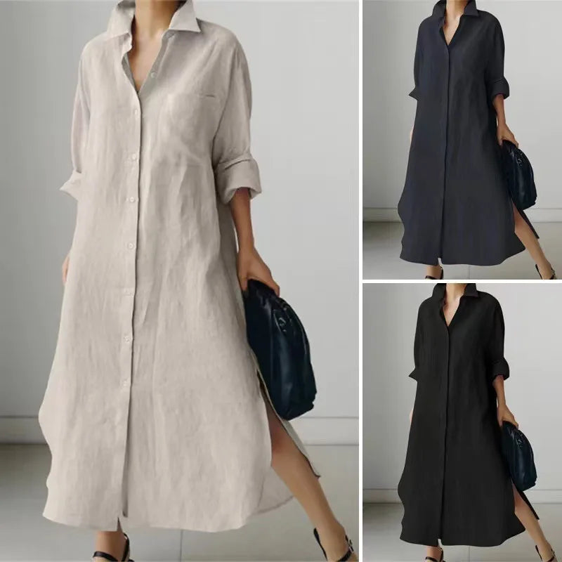 Robe Longue Coton Lin