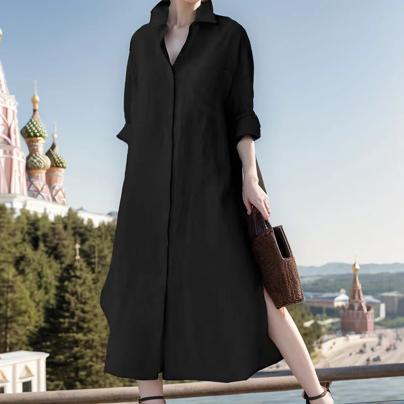 Robe Longue Coton Lin
