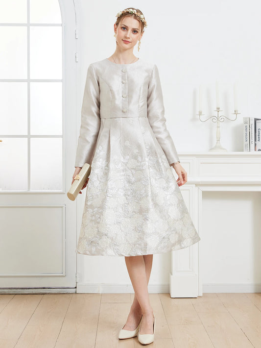 Robe Jacquard Fleurie Luxe